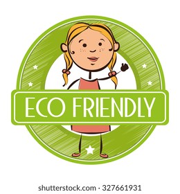 Go green and ecology design, vector illustration graphic