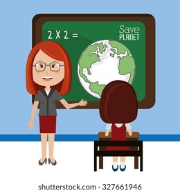 Go green and ecology design, vector illustration graphic