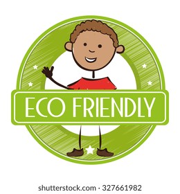 Go green and ecology design, vector illustration graphic