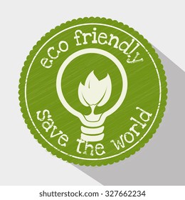 Go green and ecology design, vector illustration graphic