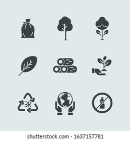 Go Green Ecology Filled Icon Set Vector
