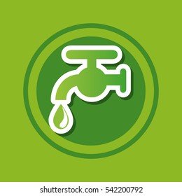 go green ecology icon vector illustration graphic design