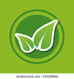 go green ecology icon vector illustration graphic design