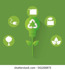 go green ecology icon vector illustration graphic design