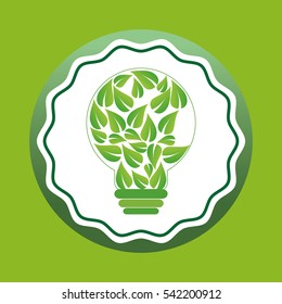 go green ecology icon vector illustration graphic design
