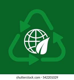 go green ecology icon vector illustration graphic design
