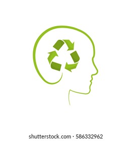 Go green ecology icon vector illustration graphic design