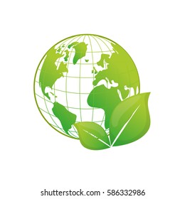 Go green ecology icon vector illustration graphic design