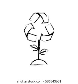 Go green ecology icon vector illustration graphic design