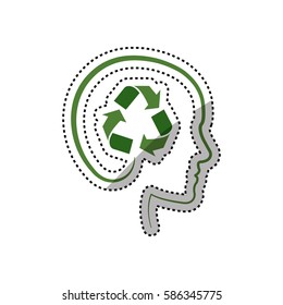 Go green ecology icon vector illustration graphic design
