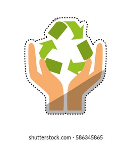Go green ecology icon vector illustration graphic design