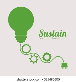 Go green ecology theme design, vector illustration.