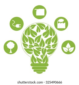 Go green ecology theme design, vector illustration.