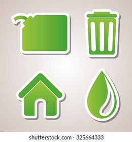 Go green ecology theme design, vector illustration.