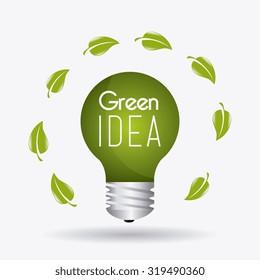 Go green ecology trendy design, vector illustration eps 10.