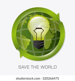 Go green ecology trendy design, vector illustration eps 10.