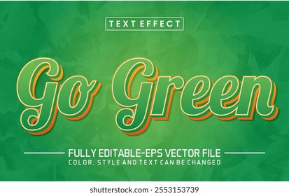 Go green font Text effect editable