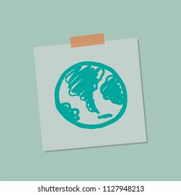 Go green global note illustration