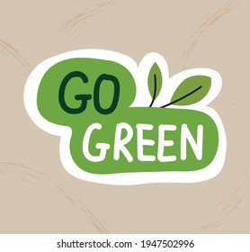 go green icon. Eco friendly concept vector illustration.
