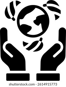 Go Green Icon Glyph Vector Illustration