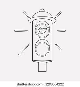 Go green icon line element. Vector illustration of go green icon line isolated on clean background for your web mobile app logo design.