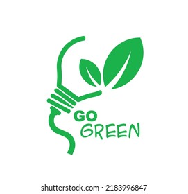 go green icon on white background