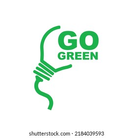 go green icon on white background
