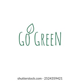 go green icon on white background