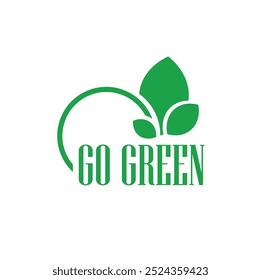 go green icon on white background