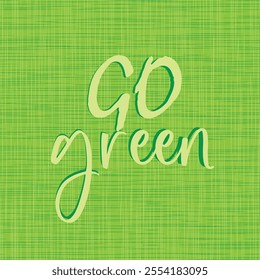 go green icon on white background