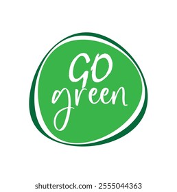 go green icon on white background