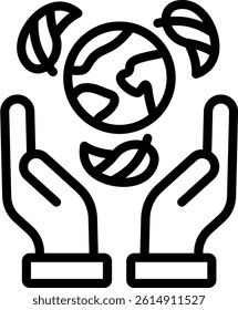 Go Green Icon Outline Vector Illustration
