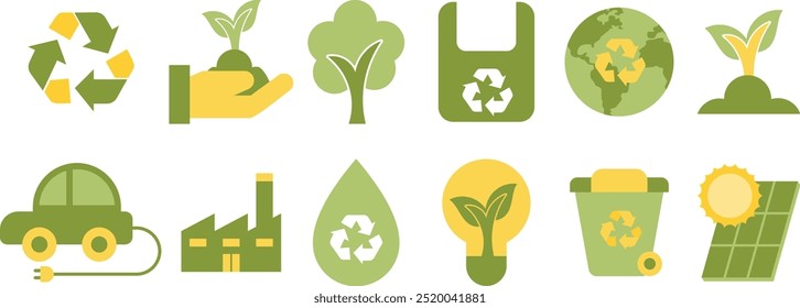 Go Green Icon Vector Art