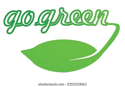 Go green icon. vector illustration