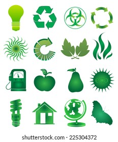 Go green icons set