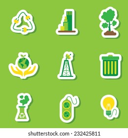 go green icons set
