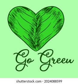Go green illustration eps vector editable