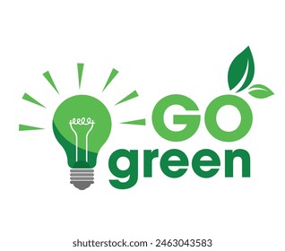 Go green illustration for world environment day