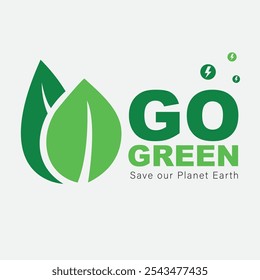 Go green illustration for world environment day