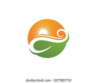 go green leaf ecology nature element vector icon
