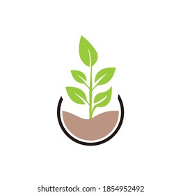 go green leaf logo design vector