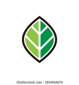 go green leaf logo design vector