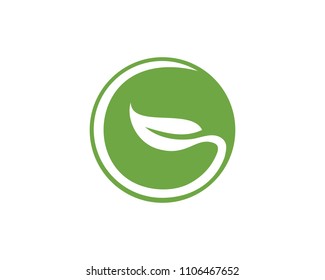 Go green leaf logo and symbols