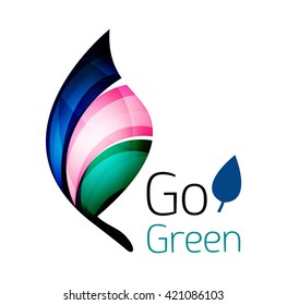 Go green. Leaf nature concept. Vector icon
