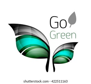 Go green. Leaf nature concept. Vector icon