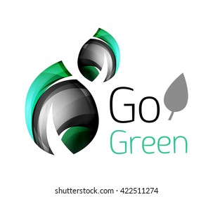 Go green. Leaf nature concept. Vector icon