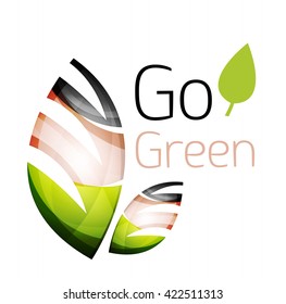 Go green. Leaf nature concept. Vector icon