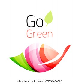 Go green. Leaf nature concept. Vector icon