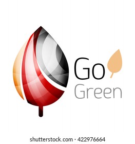 Go green. Leaf nature concept. Vector icon