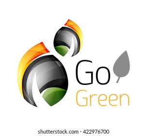 Go green. Leaf nature concept. Vector icon